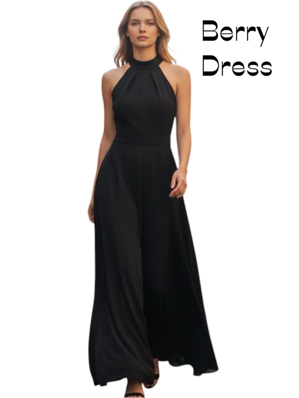 BeryDress Rose Sleeveless Maxi Dress NWOT Size M